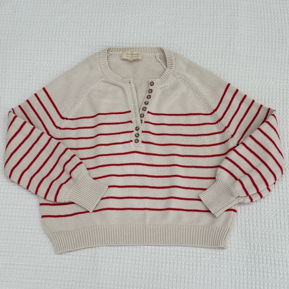 EUC Sezane Leontine red and ecru, size XS - Picture 3 of 12